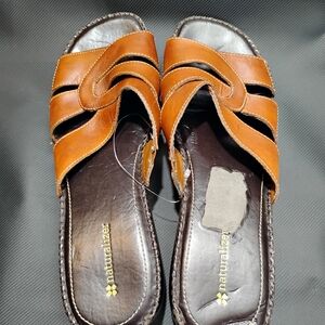 Naturalizer Brown Leather Sandals